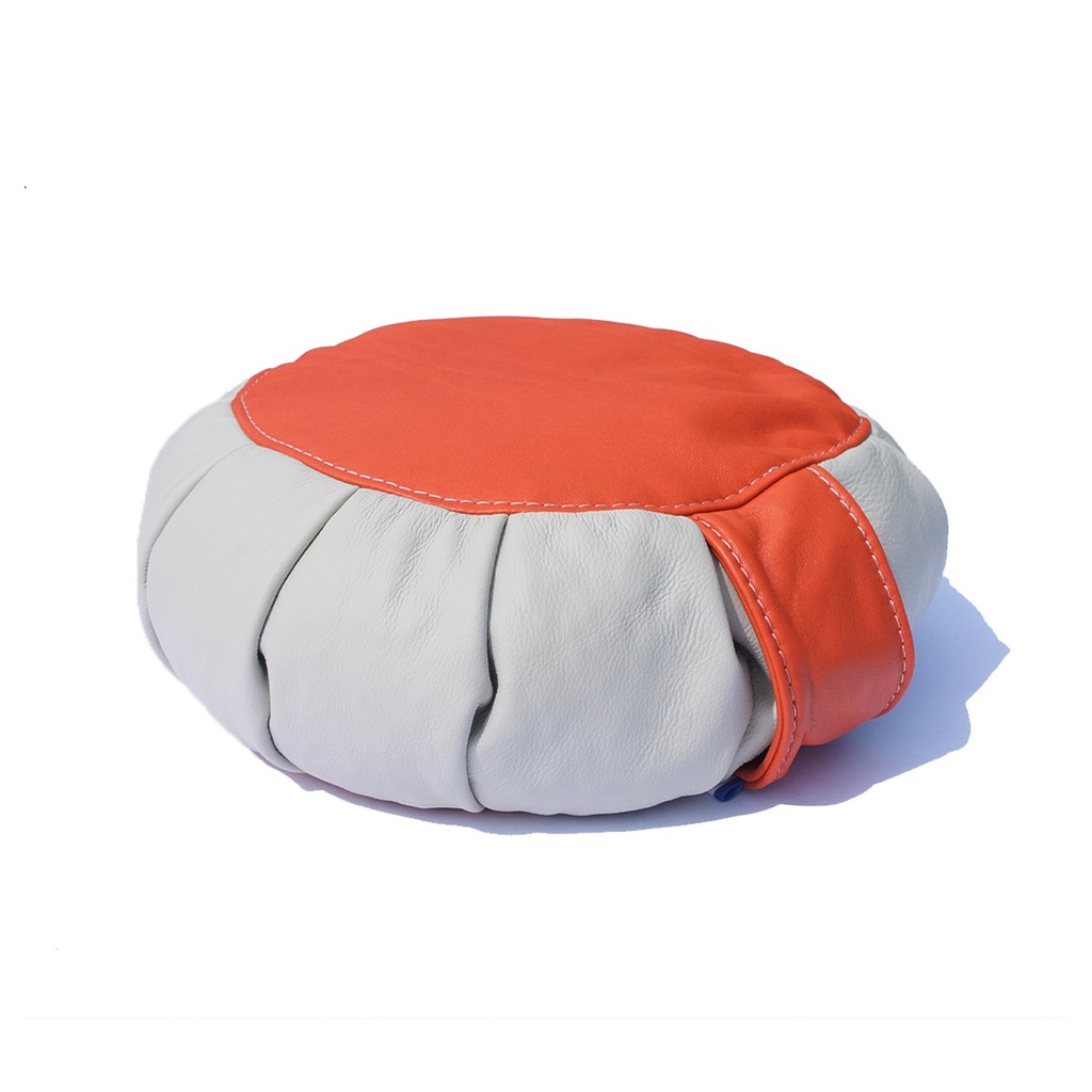 YA'Fu | ELEGANCE | Cuir | Blanc &amp; Orange